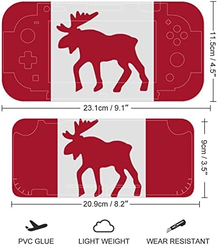 Kanada Moose Flag Switch naljepnica za igru ​​Priličan uzorak Full Wrap Skin Protection Film Naljepnica kompatibilna s Switch Liteom