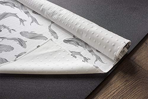 Ambasonne Fish Yoga Mat ručnik, apstraktni skicirani morski život nadahnut ilustracija linije Umjetnost podvodna tema, bez klizanja
