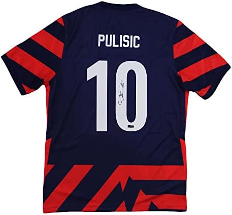Christian Pulisic potpisao američku repliku 2022 udaljeni nogometni dres - Autografirani nogometni dresovi