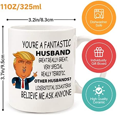 Spremni stil smiješna šalica za kavu za muža- fantastičan ste muž, pokloni za muža od supruge, rođendanske poklone za muža, božićne