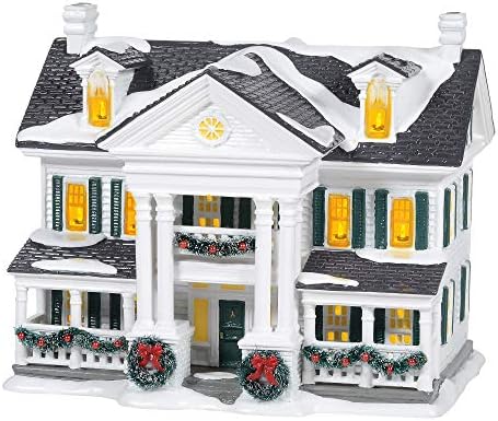 Odjel 56 Originalni snježni selo Božić u zgradi Lansion Lit, 7,8 inča, višebojan