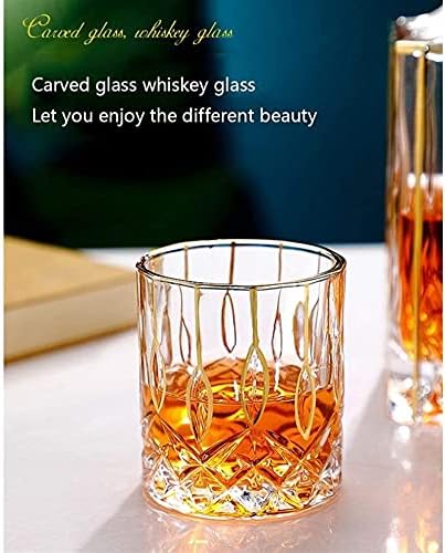 Spajač viskija sake sa 7 komada izrađenih staklenih naočala i viskija set, ručno izrađena staklena karafa, sjajni pokloni za ljubitelje