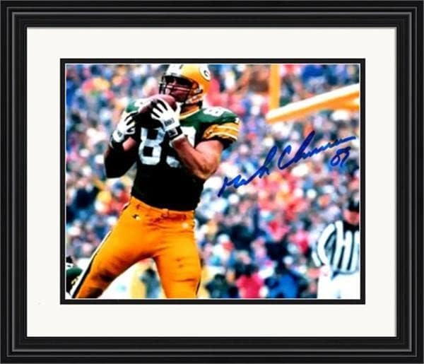 Mark Chmura Autographed 8x10 Fotografija SC3 Matted & Framed - Autographd NFL Photos