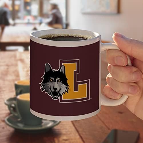Grafika i više sveučilišta Loyola Chicago Primarni logotip keramička krigle za kavu, novorođenčad za kavu, čaj i topli napici, 11oz,