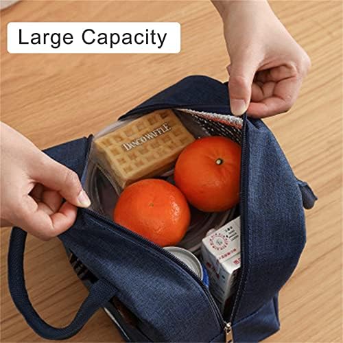 Torbe za hranu vrećice vodootporne najlonske Prijenosne termalne oksfordske torbe za ručak s patentnim zatvaračem prikladna kutija