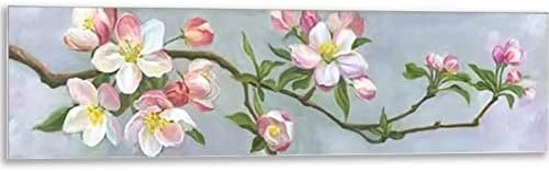 Institurry 5d dijamantni setovi za slikanje velike veličine ružičasta magnolija cvjetni mozaik rinestones vez za zanatske zanatske