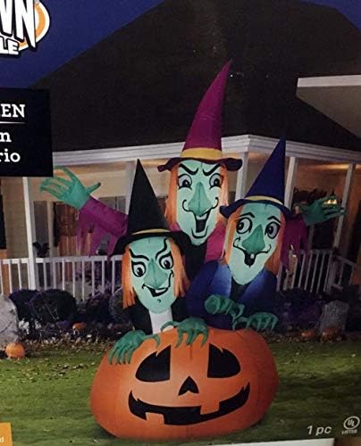 Bundeva vještica trio halloween napuhavanje 6 ft osvijetljenog dvorišta