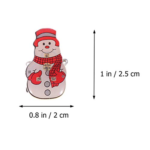 Soimiss čarapa punger 25pcs božićne sjajne značke pin crtani film snjegović vodio užarene boutonniere svjetlosne emajl pin za žene