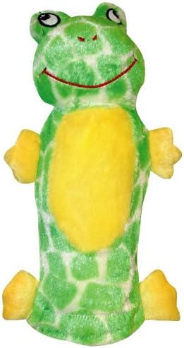 Vo-TOYS plišane džepove za boce žabe pseće igračke-zeleno
