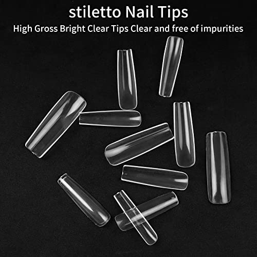 240 kom Prozirni savjeti za nokte s potpunim pokrivanjem profesionalni savjeti za akrilne nokte lažni nokti za lijes lažne balerine