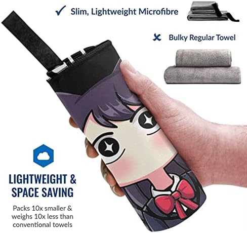 Unsuyu anime komi-može komunicirati ručnik za mikrofiber brzo sušenje super upijajućih mekih ručnika ručnika za kampiranje ručnika