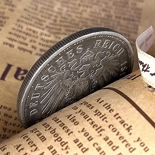 Njemački 1896. Hamburg Double Lion Eagle glava kovanica stranih kovanica komemorativni novčić Europski srebrni novčić Antique Silver