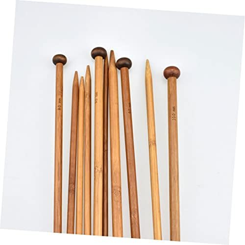 18 parova dubokog tkanja žuti ravni cm Bambus šiljasti alati za ručno Kukičanje za set igala za početnike pletenje Šivaći džemper duga